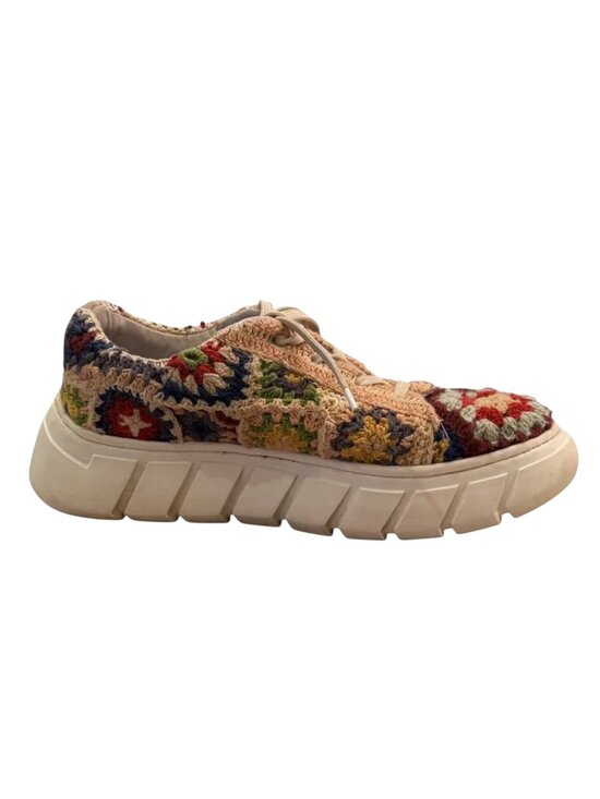 Free People Shoes - Free People Catch Me If You Can Crochet Platform Sneakers Multi Size 38 / 7.5